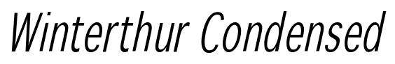Winterthur Condensed font